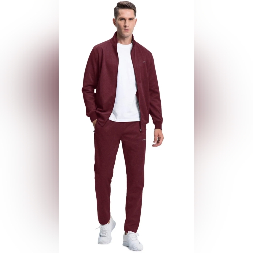 Magcosmen Men’s Tracksuit Set Full Zip Long Sleeve Jogging Running Sweatsuits
